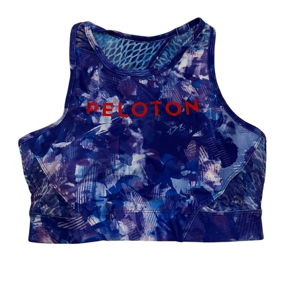 Peloton Other - Peloton Womens Sports Bra Small High Neck Keyhole Abstract Print Athletic‎ Yoga